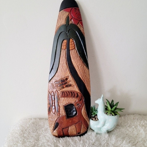 Handcrafted wood art hanging home decor